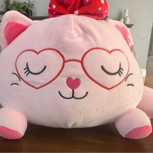 Smoochy Pals Soft Plush Stuffed Kitty Cat Pink 10 x 14 inches 80943VL NEW